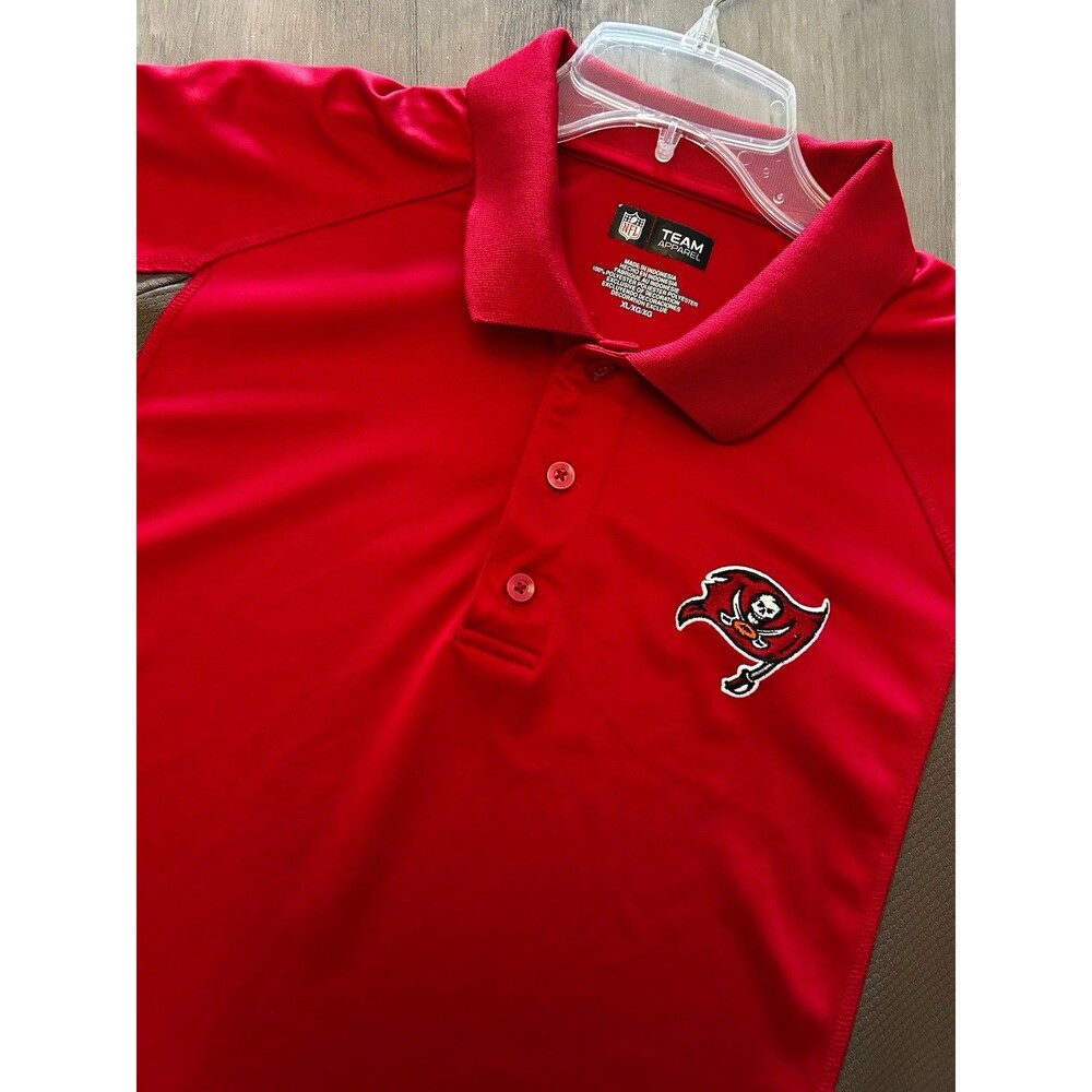Team Apparel Men's Tampa Bay Bucaneeers Bucs Polo Shirt Size XL